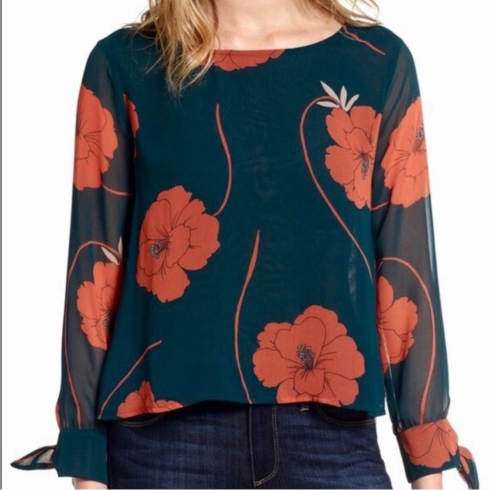Floral long sleep top